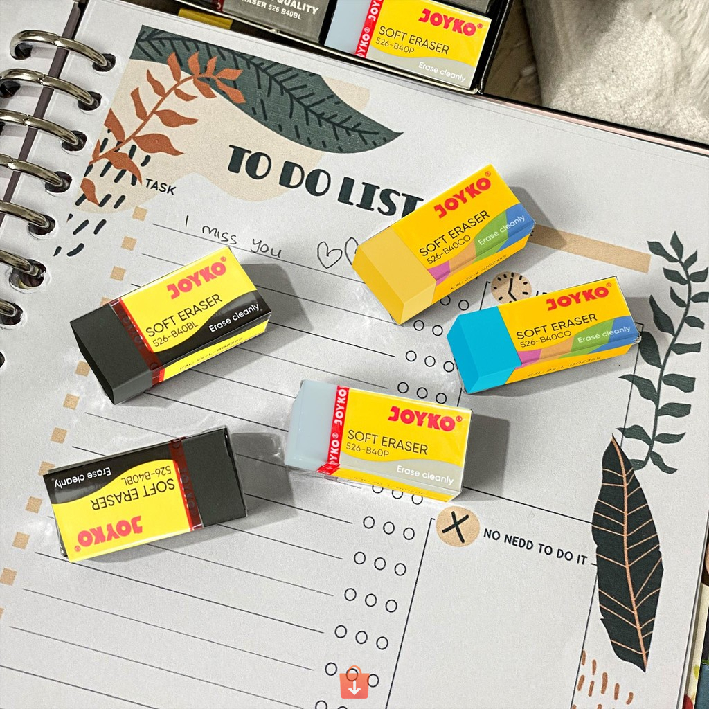 

JOYKO Eraser 526 B40BL / Penghapus Joyko / Penghapus Pensil Ujian Hitam / Karet Penghapus Kecil