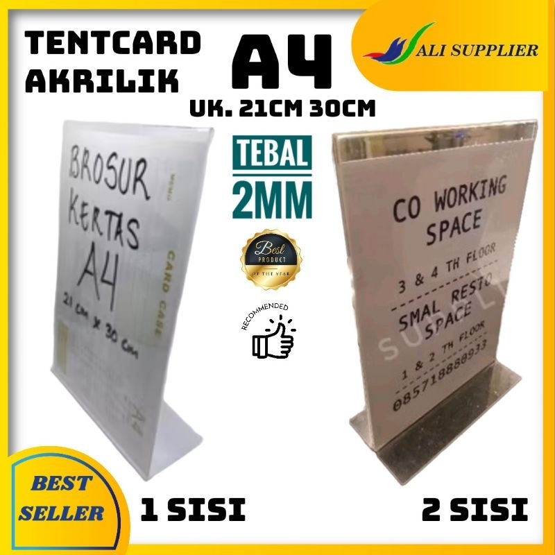 

Acrylic Tent A4 model T / Acrylic A4 2 sisi / Acrylic Tent card A4 2 sisi / Acrylic display Meja A4 / AKRILIK TENT A4 / POP A4 / DISPLAY BROSUR A4 / A4 DUDUKAN POSTER / PAPER HOLDER / AKRILIK HARGA/ AKRILIK PROMO / TAG PROMOSI DIMEJA / DUDUKAN BROSUR A4