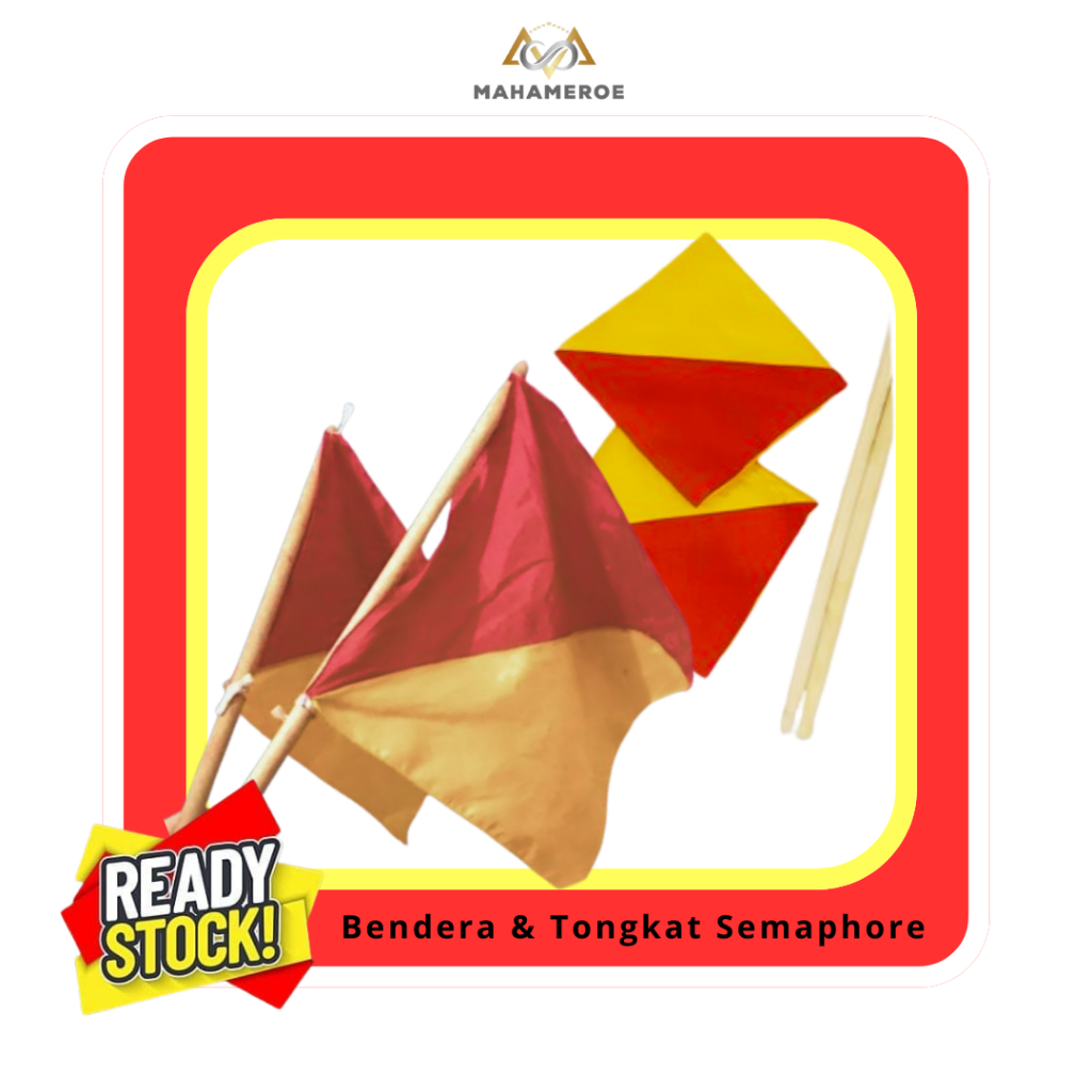 

BENDERA DAN TONGKAT SEMAPHORE PRAMUKA SEMAPUR SMAPHORE SEMAPORE