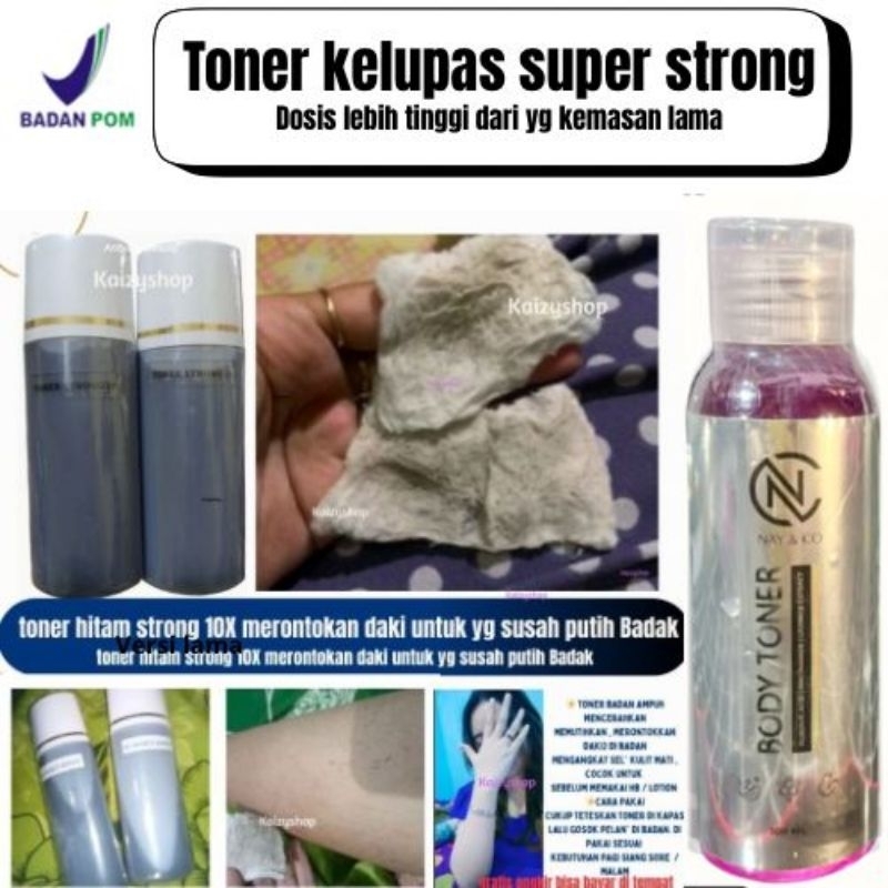 BODY TONER BADAN KELUPAS STRONG BPOM 100ML perontok daki toner polos