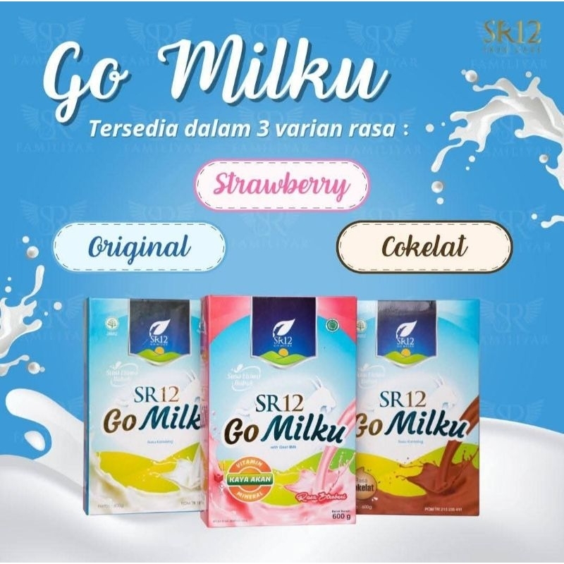 

SR12 100% Ori Go Milku 200gr Susu Bubuk Bervitamin Susu Kambing Etawa Susu Kesehatan