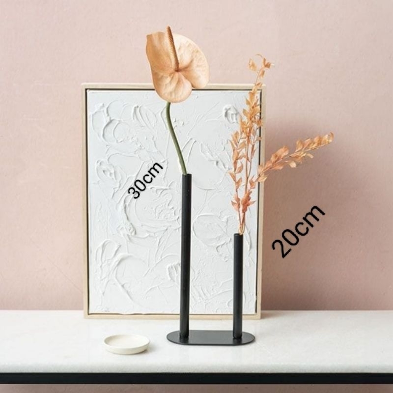 stand besi tempat bunga hiasan meja