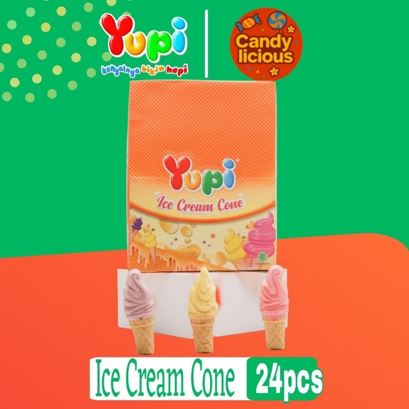 

Permen Yupi Ice Cream Cone Display Box isi 24pcs