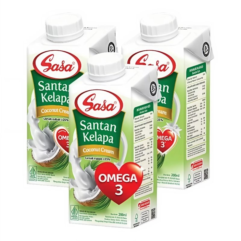 

Sasa Santan Cair 200ml – Santan Kelapa Siap Pakai, Kental & Gurih untuk Masakan dan Kue