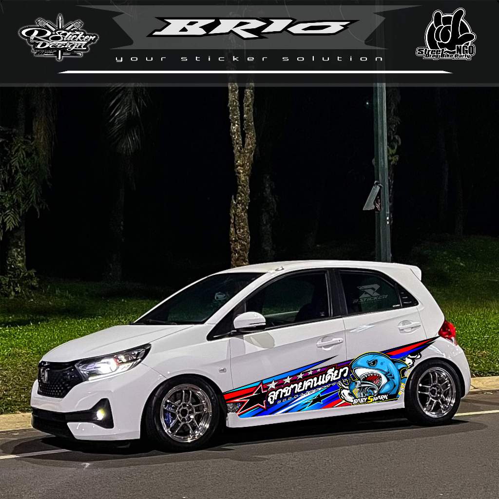 STIKER STRIPING MOBIL BRIO OLD GEN 1 HONDA JAZZ CIY