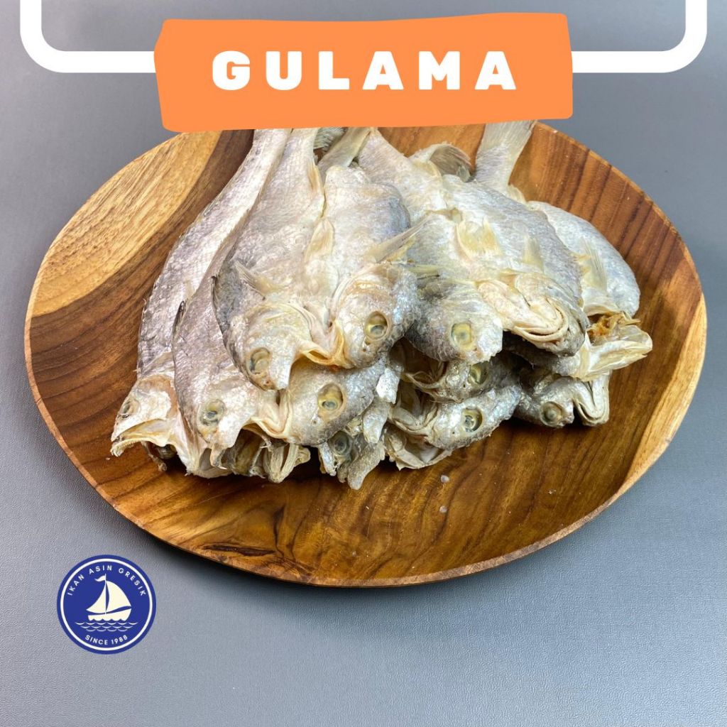 

Ikan Asin Gresik Ikan gulama glomoh kepala batu belah asin gurih berat 500 gram