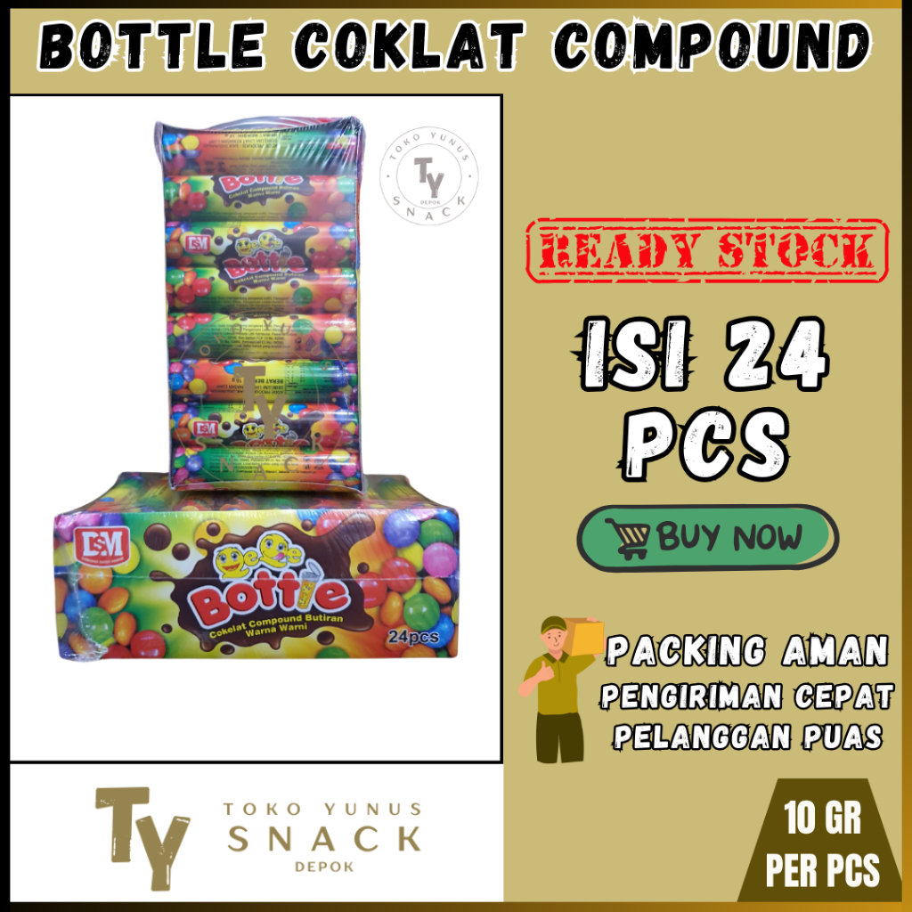 

BOTTLE COKLAT COMPOUND BOX ISI 24 PCS @10GR