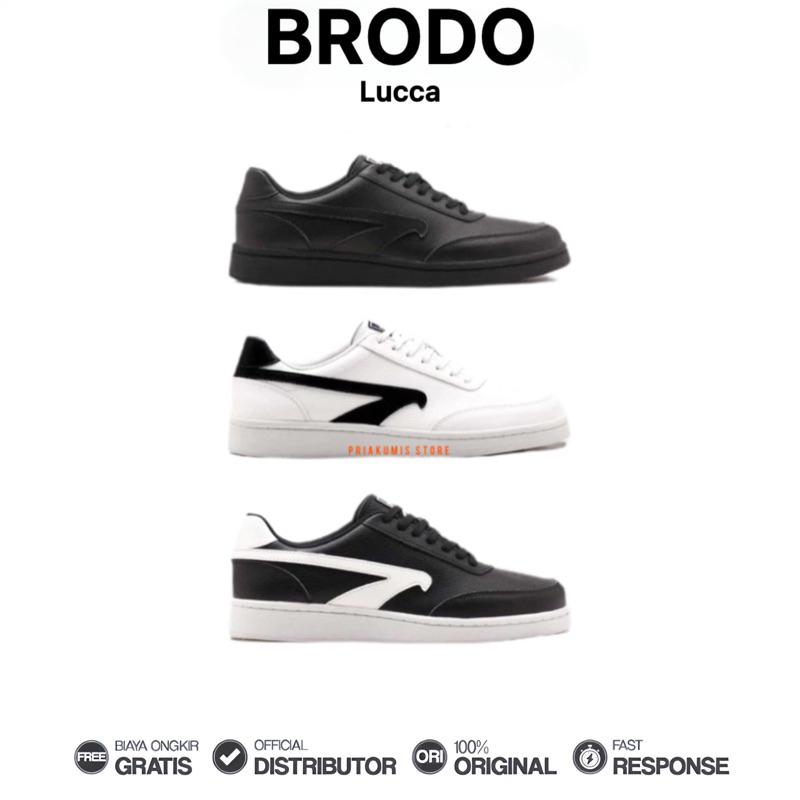 Brodo - Sepatu Lucca Sneakers Casual Unisex Wanita Pria Original 100%