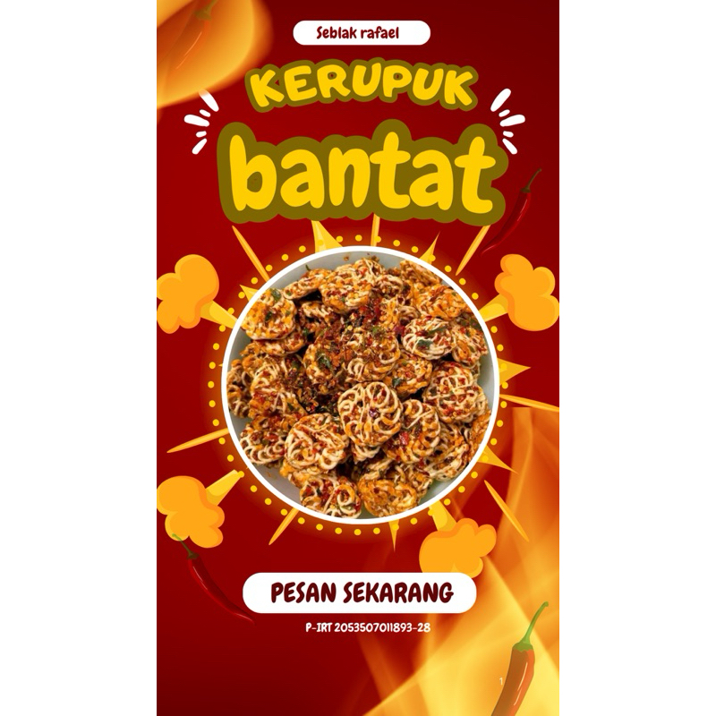 

100gr I KERUPUK BANTAT | KERUPUK BANTAT PEDAS | KERUPUK RAFAEL I KERUPUK SEBLAK I KERUPUK | CAMILAN | snack | kerupuk seblak I kerupuk pedas