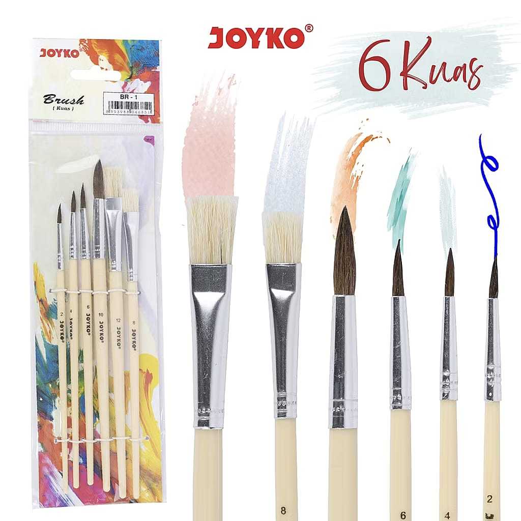 

JOYKO - Brush Set for Watercolor Acrylic Paint / Kuas Lukis Cat Air Akrilik Poster BR-1