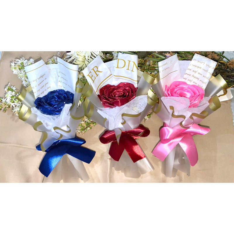 

Bunga pita satin / Buket Bunga pita satin/ Buket mini / Buket lucu/ pita satin