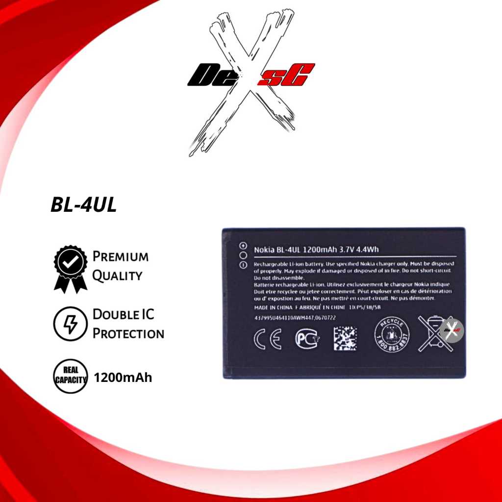Baterai BL-4UL Nokia Asha 225 | 230 | 3310 Reborn 2017 Batre Batrai Battery Handphone