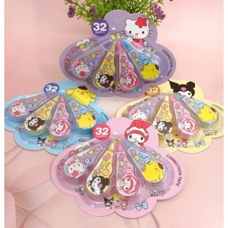 

tip x kertas isi 4 penghapus kertas san rio disney