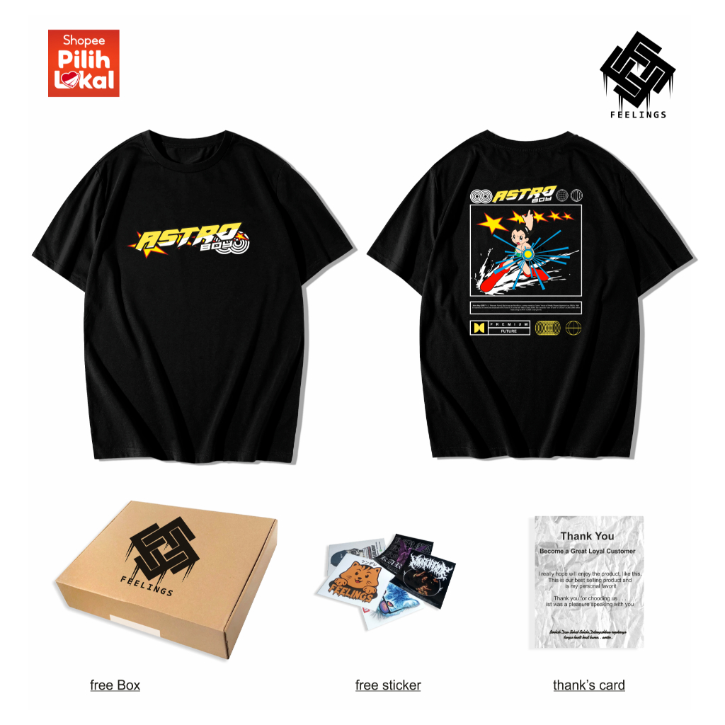 T-shirt Kaos Baju Astro boy Dreamer 24s-TESS0035 GRATIS PACKING BOX/KARDUS+ACCESORIS