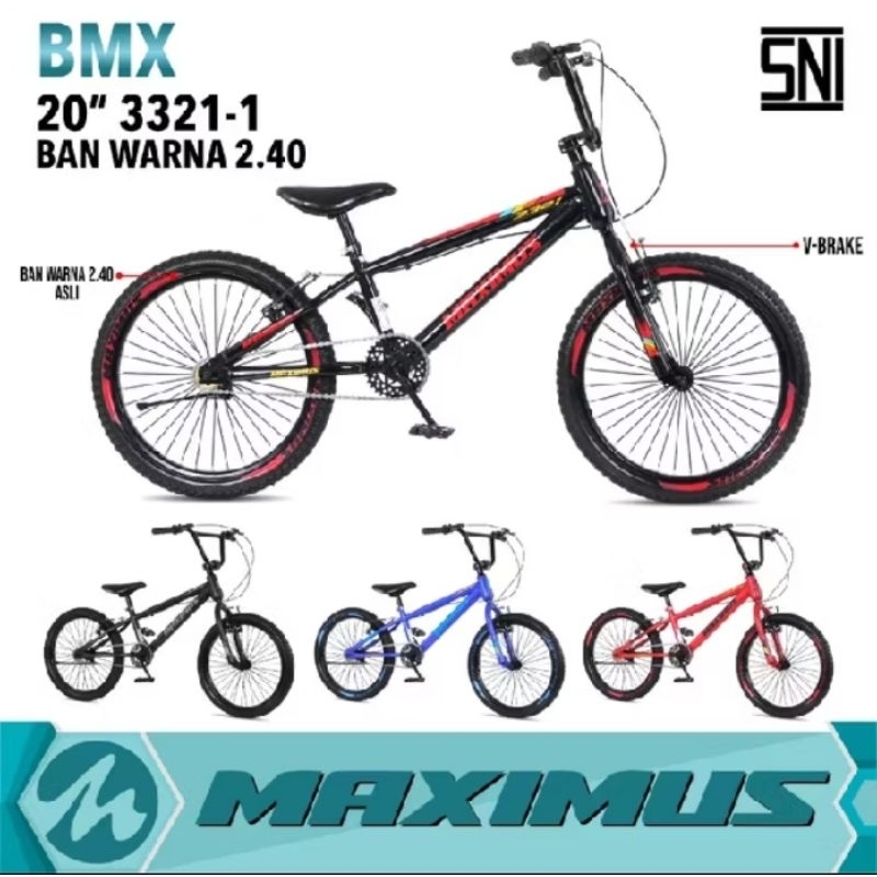 SEPEDA ANAK BMX 20 INCH MAXIMUS BAN KECIL, JUMBO VBRAKE