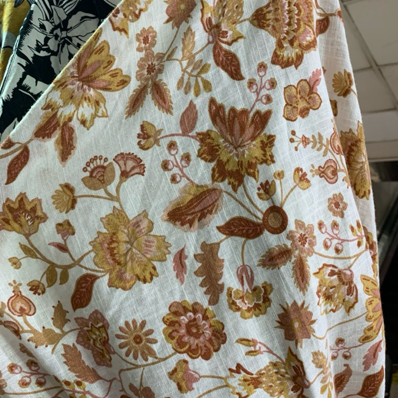 Kain cotton linen - Bahan Kain katun linen premium - Kain linen motif  - Kain katun motif - Kain kat