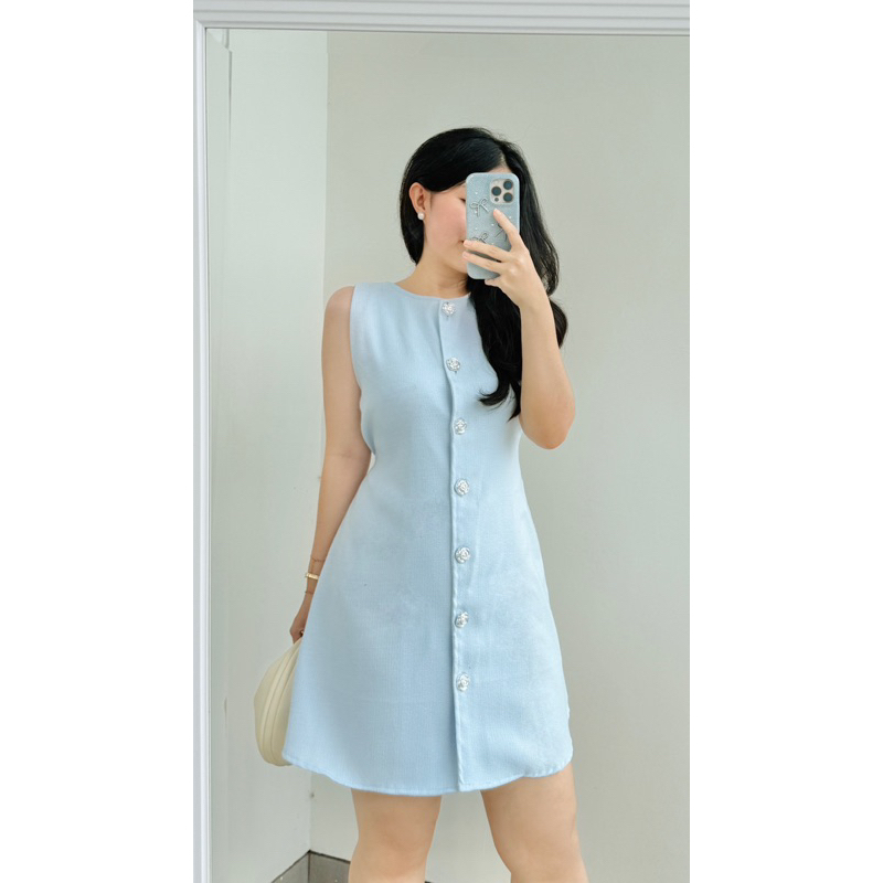 DIANA DRESS / Dress wanita / Dress tweed