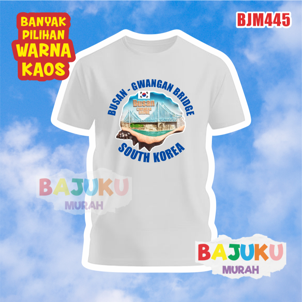 BJM445 Souvenir Baju Kaos Oleh - oleh Oleh oleh BUSAN KOREA SELATAN SOUTH KOREA 30S PREMIUM