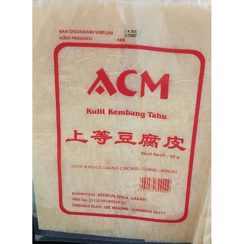 

Kulit Kembang Tahu ACM Tofu Skin / Beancurd 60g - HK (Can Use Vegan / Dapat Untuk Vegetarian).
