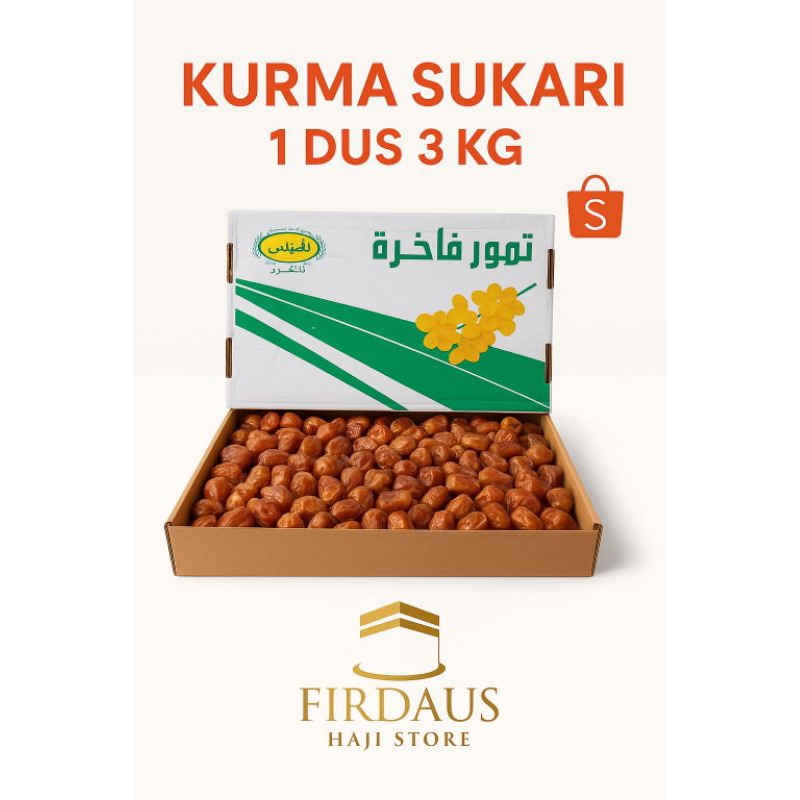 

Kurma Sukari Premium — Manis Lembut & Segar 1dus Kurma Raja Favorit || Oleh-oleh Firdaus Haji Store