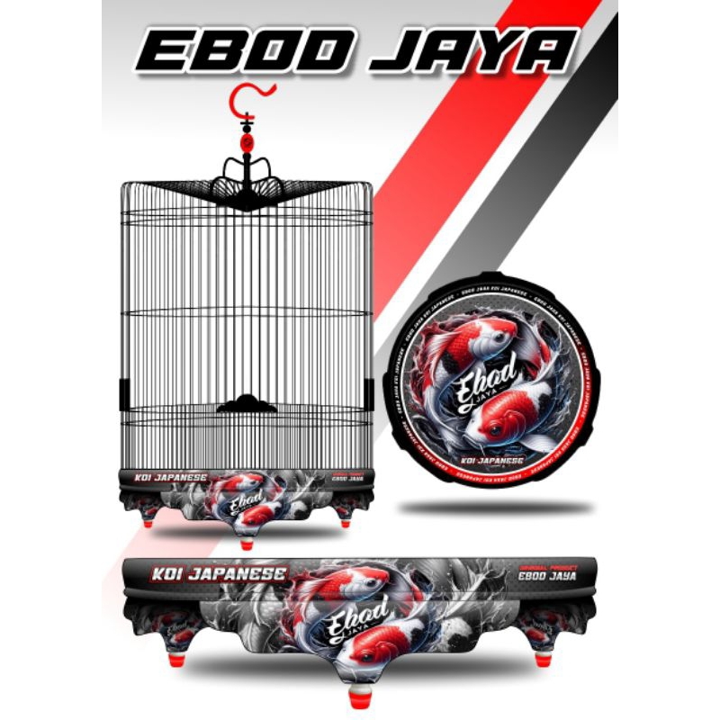 sticker decal sangkar murai no2 Ebod jaya motip koi Japanese