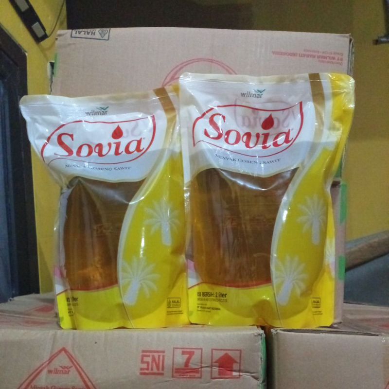 

Minyak goreng Sovia kemasan 2 liter 3 pcs