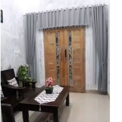 gorden pintu tengah ruang tamu gorden jendela poni