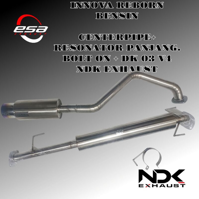 KNALPOT MOBIL RACING NDK EXHAUST CENTERPIPE RESONATOR BOLTON KNALPOT INNOVA REBORN BENSIN