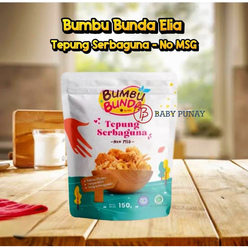 

Bumbu Bunda Elia Tepung Bumbu Serbaguna No MSG / Tepung Bumbu Krispy MPASI