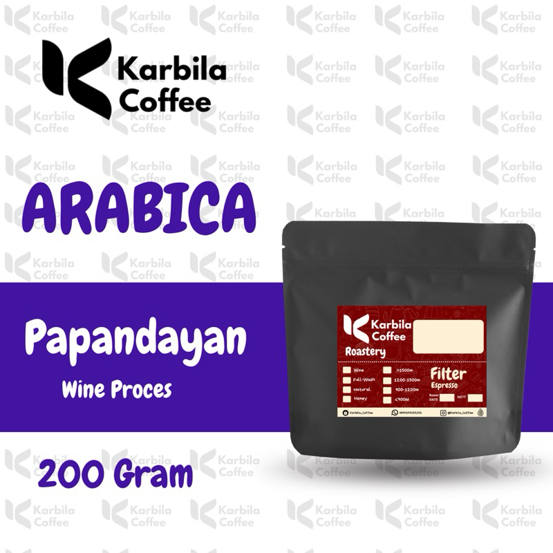 

KOPI WINE ARABIKA 100% GARUT PAPANDAYAN (biji/bubuk) SPESCIALTY 100 / 200 GRAM