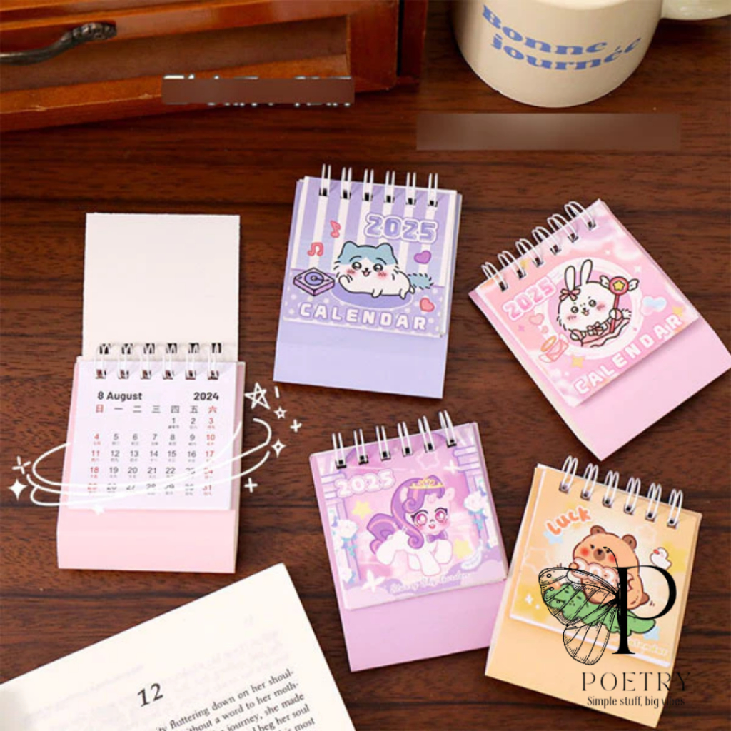 

Kalender Meja Mini 2025 Capybara & Little Pony – Cute Design Buat Meja Belajar
