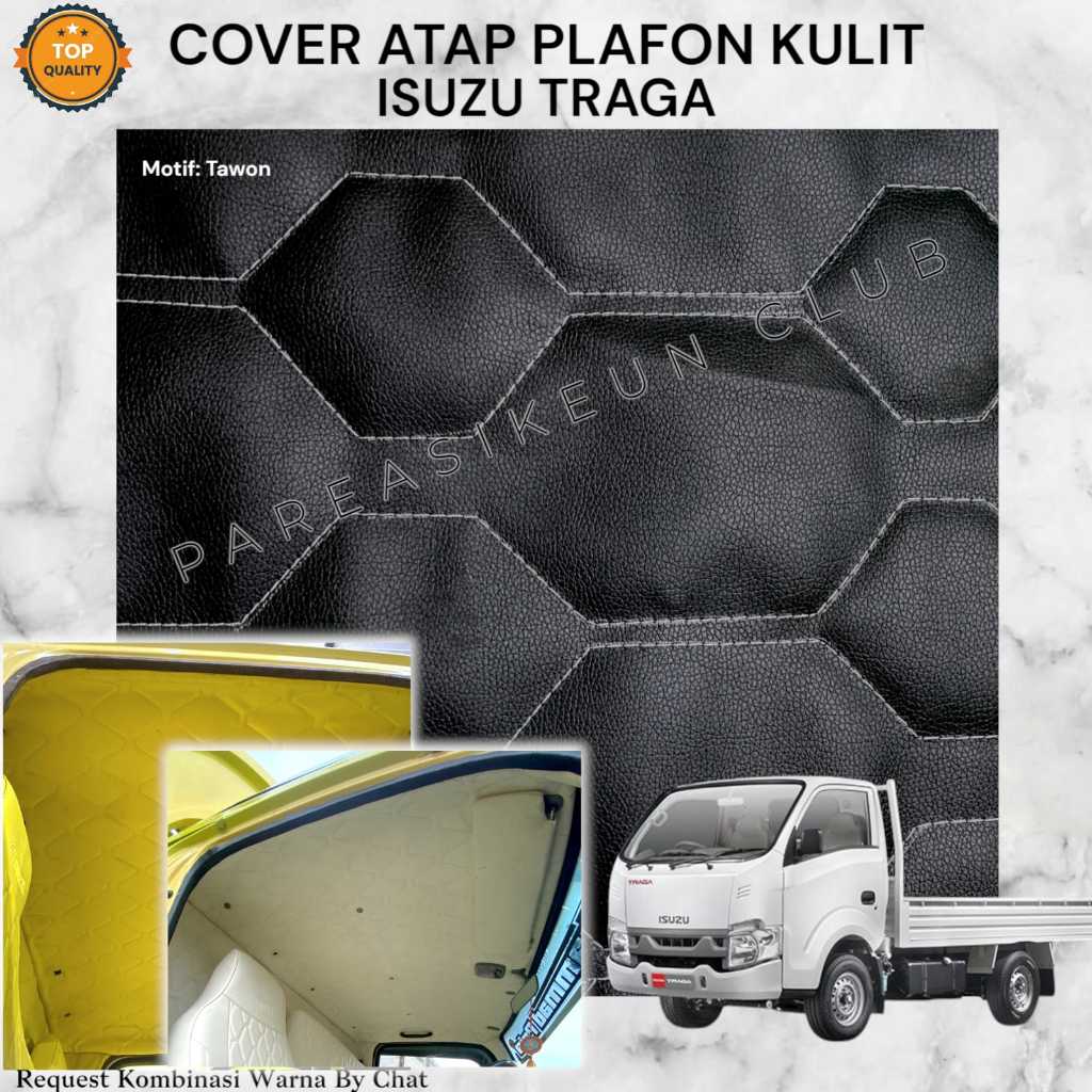 Cover Pelapis Atap Plafon Mobil ISUZU TRAGA Kulit Variasi Interior Aksesoris Motif Tawon