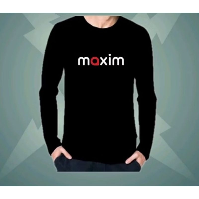 KAOS OJEK ONLINE MAXIM OJOL BAJU TSHIRT DISTRO COTTON LENGAN PANJANG