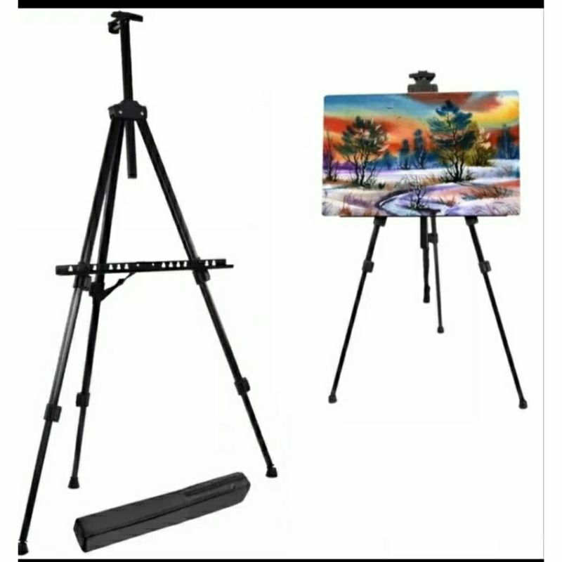 Tripod banner 1 sisi / stand frame / banner stand / stand foto wedding / standing frame lukisan