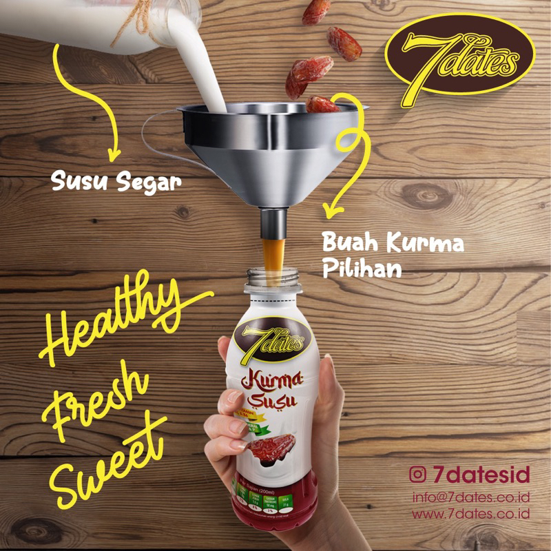 

Susu Kurma 7Dates box isi 6 botol kemasan 200ml. 7Dates Secial Box isi 6 botol.