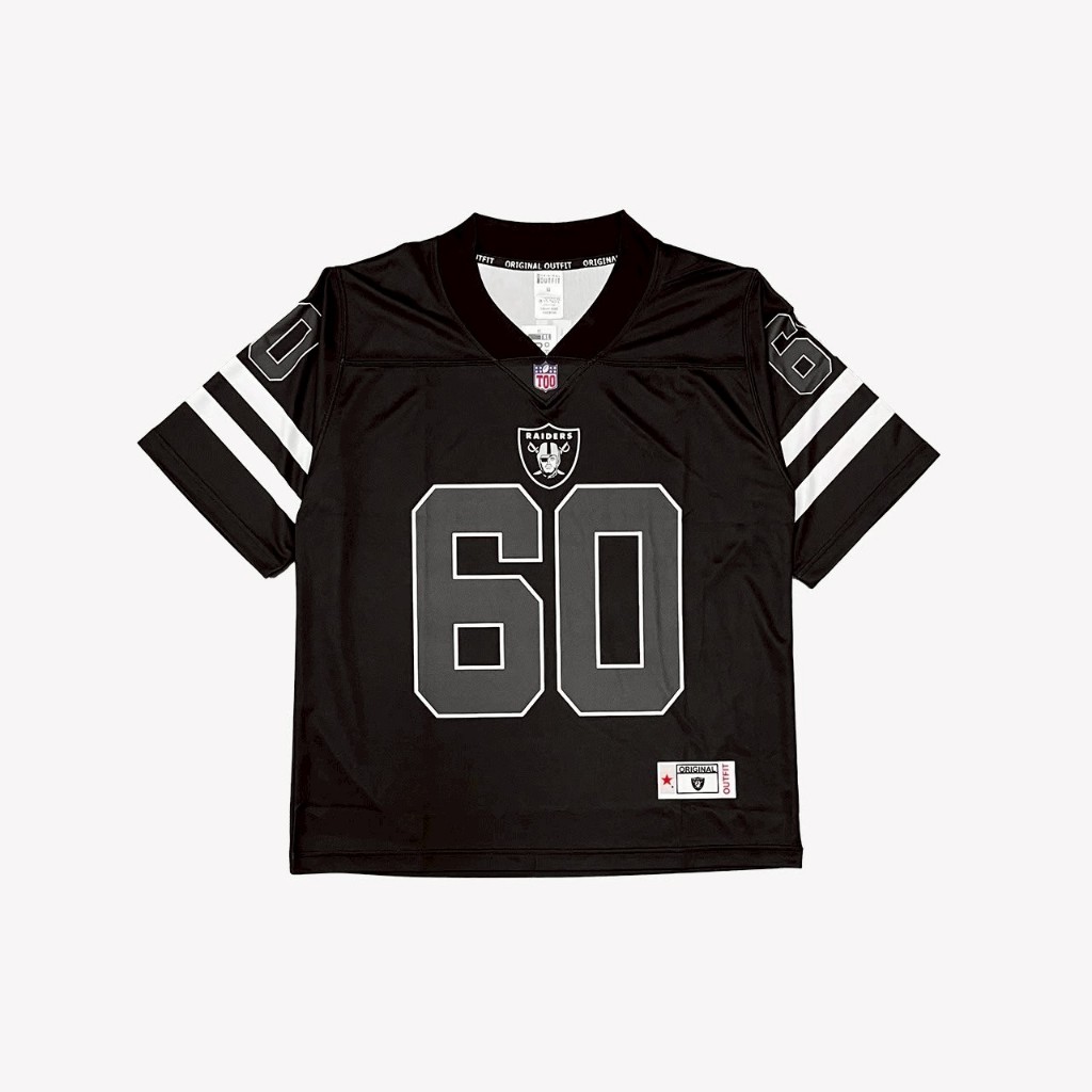 KAOS JERSEY OVERSIZE RAIDERS 60 BLACK