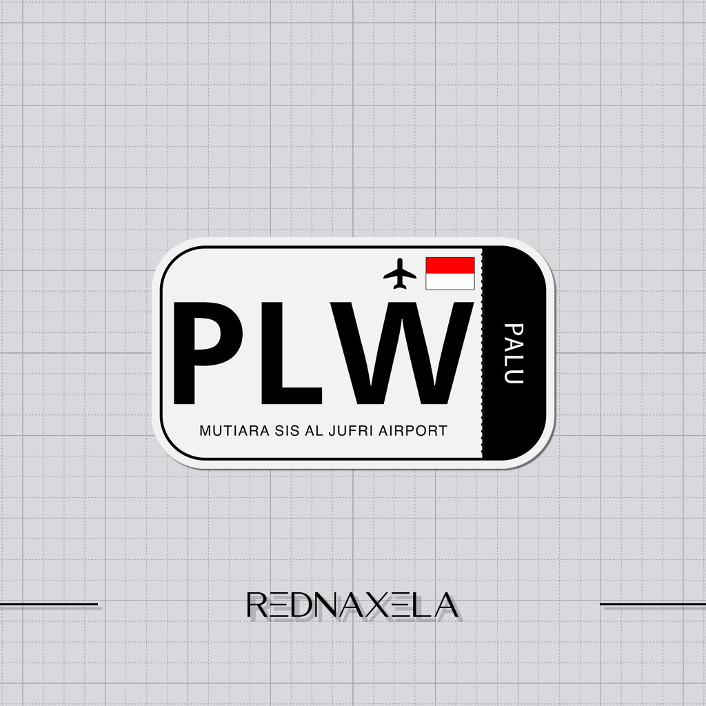 

Stiker Vinyl Mutiara Sis Al Jufri Airport Code PLW Sign Sticker