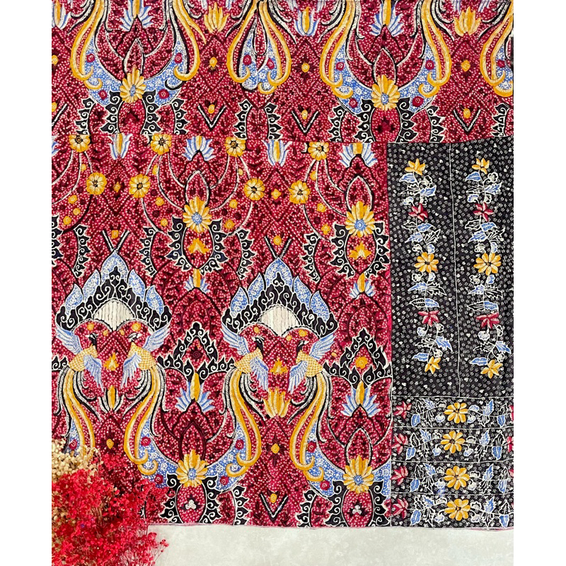 kain batik tulis pola sutera atbm baron kombinasi trusmi cirebonan