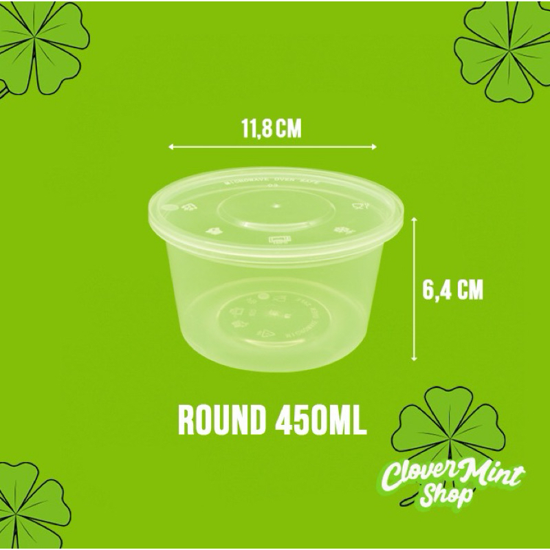 MANGKUK PLASTIK 450 ML (500PCS)/BOWL/KOTAK MAKAN/THINWALL/CUP PLASTIK