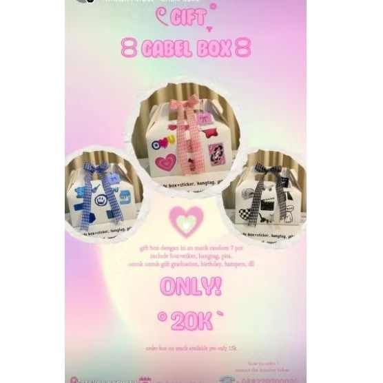 

،، ָ࣪ GABLE GIFT BOX ֙⋆་ || [ WAJIB BACA DESKRIPSI YA ]