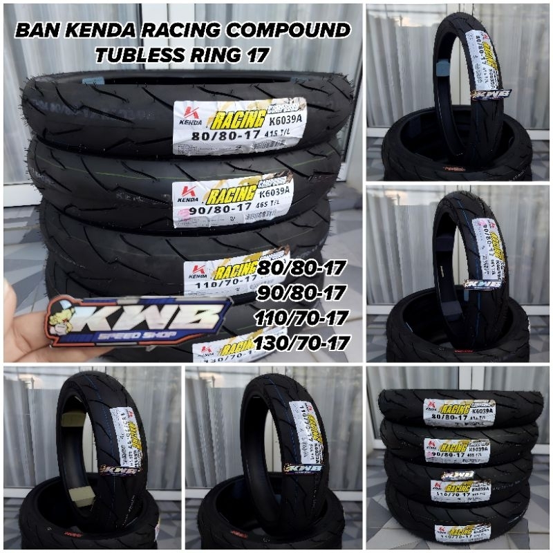 Ban kenda racing compound tubless ring 14 ring 17 ukuran 80/80 90/80 110/70 130/70 kenda original