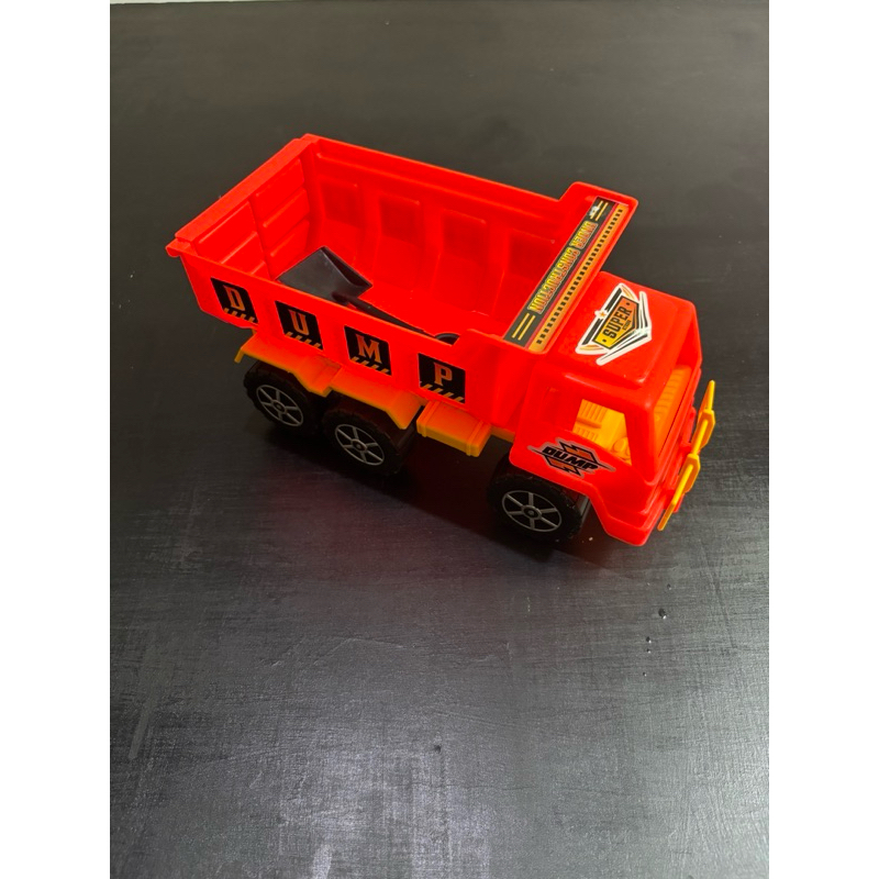 Mainan Anak Miniatur Dump Truck (truk) Bak Penuh (roda bisa jalan)