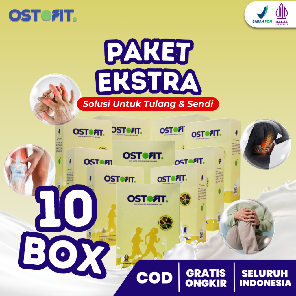 

PAKET SUSU OSTOFIT 10 BOKS - JAGA KESEHATAN SENDI DAN TULANG SETIAP HARI - BAHAN HERBAL ALAMI