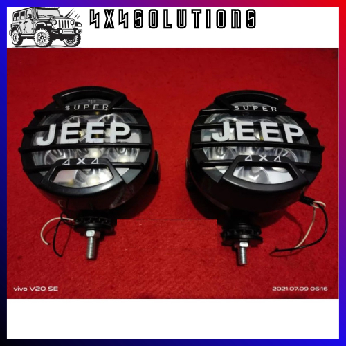 Lampu Sorot jeep Super 4x4 30 W 6" 12/24 LED untuk Lampu mobil Ofroad Tambang SUV Jeep Truk ATV Dll