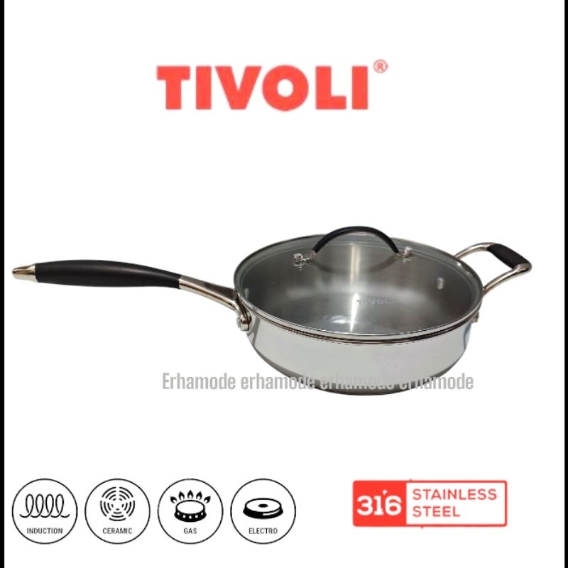 Wajan Stainless Steel Saucepan Tivoli Cookworks 24cm Maxim Export