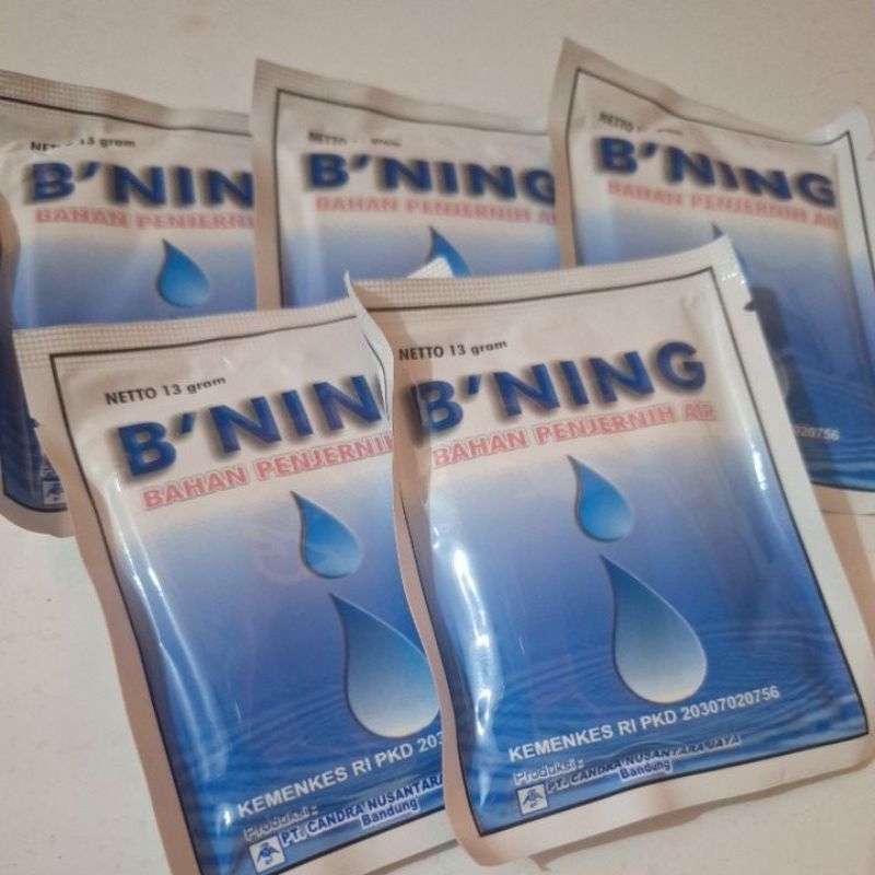 B'NING Bening bahan penjernih air