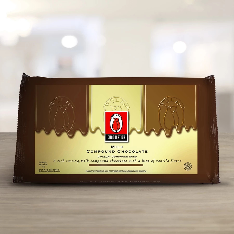 

Tulip Chocolatier Milk Compound Chocolate 1Kg / Tulip Milk Chocolate Compound 1 Kg
