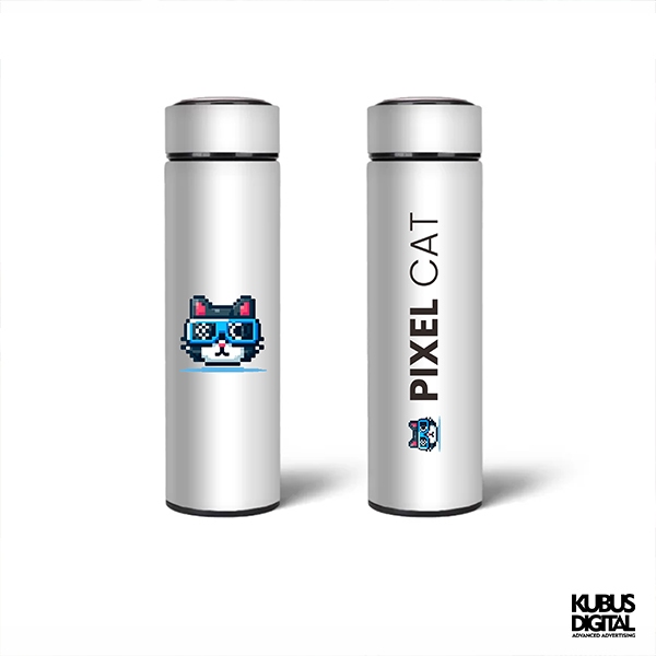 Tumbler LED Custom | Custom Design | Tumbler Suhu - Kubus Digital