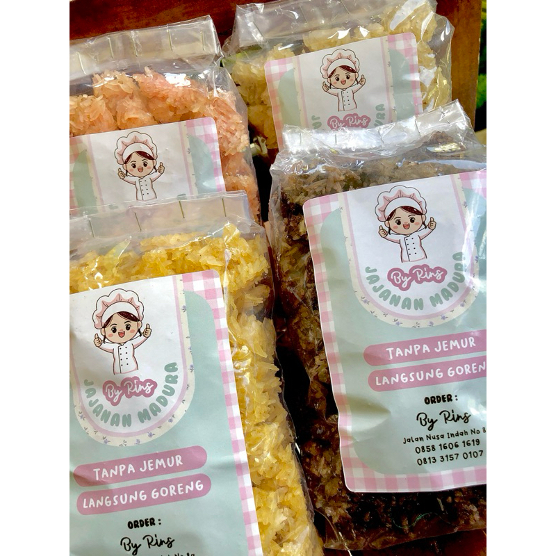 

Rengginang mentah/Renginang Rasa Cumi, Udang, Bawang putih, Terasi