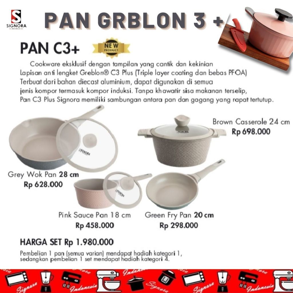 Signora Pan Anti Lngket Greblon C3 plus